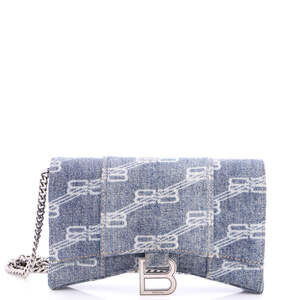 Balenciaga Hourglass Chain Wallet Bb #253999B84B